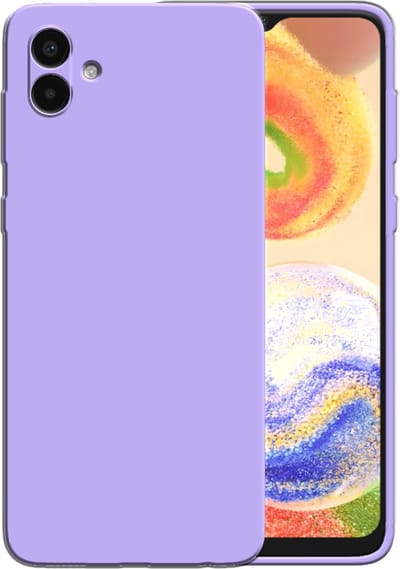 Smartphonica Siliconen hoesje voor Samsung Galaxy A04 case met zachte binnenkant - Paars geschikt voor Samsung Galaxy A04