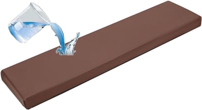 Zitkussen voor buiten - Bankkussen waterdicht - Comfortabel zitten - Antislip en afneembaar - 180 x 40 cm - Koffie