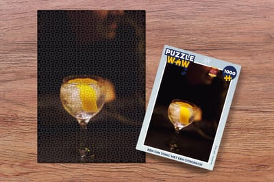 Puzzel Een Gin tonic met een citroentje - Legpuzzel - Puzzel 1000 stukjes volwassenen