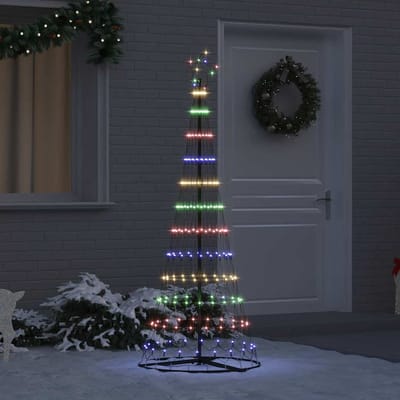 vidaXL - LED - kerstboom - Multikleur - 184.5 - cm - Metaal