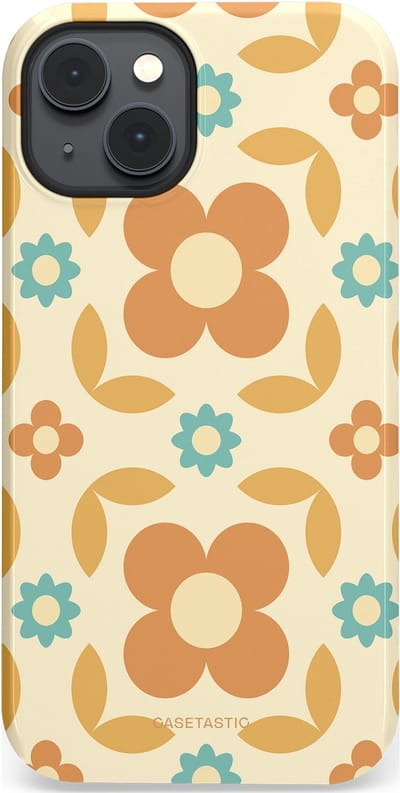 Casetastic hoesje geschikt voor Apple iPhone 14 - MagSafe - Dubbellaagse bescherming - Retro verlangen - Fashion Case - Crème Perzik Goud
