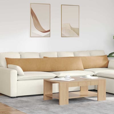 vidaXL - Zitkussens - 2 - pcs - Bruin - 200 - x - 40 - cm - Corduroy - stof