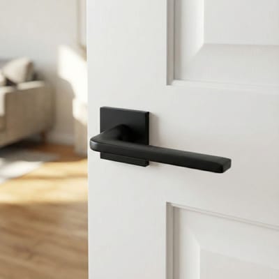 Kuchinox Sao Deurklink Zwart SLIM 6 mm - Modern design