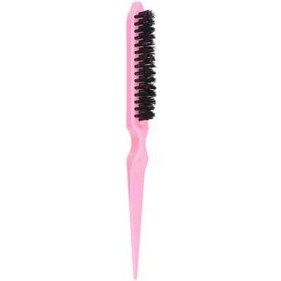 Plastic handvat plaagborstel Reizen Draagbaar Nylon Haar Baardborstel Styling Tool (Roze) pink
