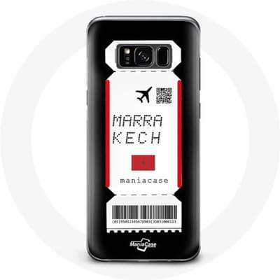 Coque pour Samsung Galaxy S8 Billet d'avion Marrakech Maroc
