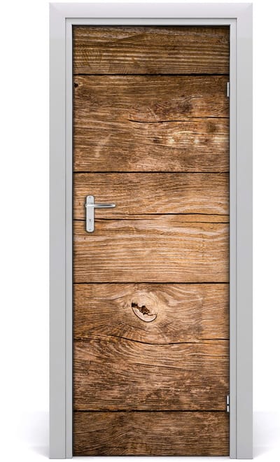 Tulup Deursticker - Oude Borden Deur Sticker - 75 cm x 205 cm - Bruin Deursticker - Moderne Deur Sticker - Deursticker voor de Woonkamer - Deurfolie