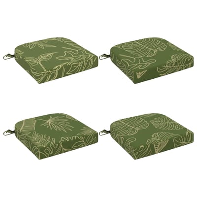 vidaXL - 4-delige - zitkussens - SOEST - 4 - pcs - 100% - Polyester - Blad - Design