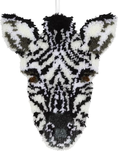 Pako Smyrna knoop borduurpakket Zebra kop hanger - geprint stramien - 014.704 - DIY kit