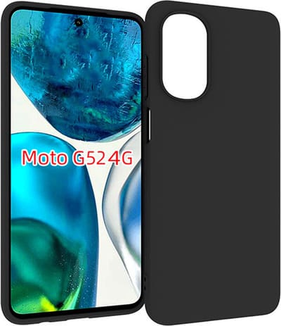 MoDo hoesje Geschikt voor Motorola Moto G52 - Siliconen Back Cover - Zwart