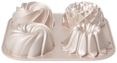 Patisse Mini Tulbandvorm - 4 Tulbandjes - 24x24 cm - Bakvorm