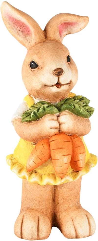 Dekoratief | Bunny m/wortels, geel/oranje, magnesium, 17x15x41cm | A250310