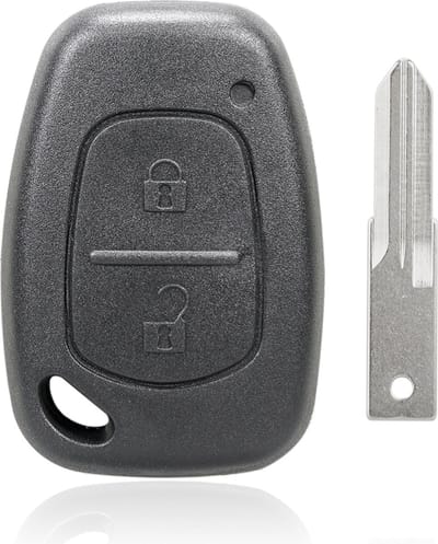 TLVX Sterke Autosleutel Behuizing Geschikt voor Renault Traffic / Kangoo / Master / Opel Vivaro / Movano / Voor Sleutelbaard VAC102 / Ter vervanging van Originele Sleutel behuizing / afstandsbediening Auto / 2 knops / 2 knoppen / 1 stuks