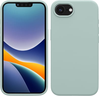 kwmobile telefoonhoesje geschikt voor Apple iPhone 17e / iPhone 16e - Hoesje met siliconen coating - Smartphone case in cool mint