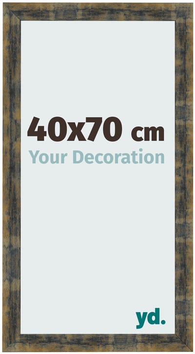Your Decoration - Fotolijst 40x70 cm - MDF - Blauw Goud Gemeleerd - Pisa