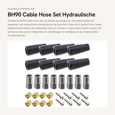 Dailygoods- Remslang Set - Hoogwaardige Koppeling - Olijfkop - Schroeven - Stofafdekkingen - Geschikt voor Shimano - Remonderdelen
