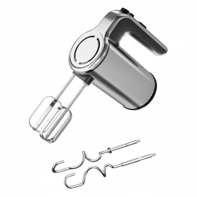 Oliver Voltz - Handmixer - 5-Speed met Turbo - Deeghaken & Klitters - RVS