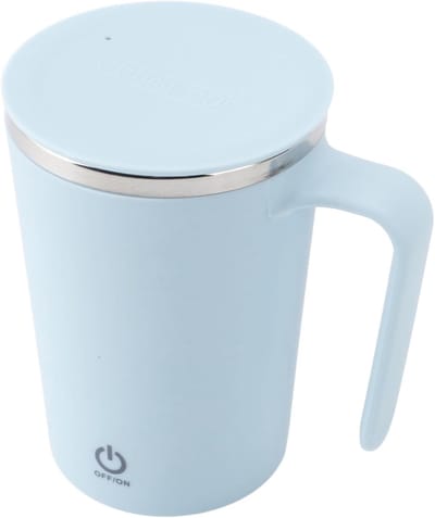 Zelfroerende Koffiemok, Oplaadbare Roestvrijstalen Automatische Mengbeker, 350ml Draagbaar voor Thuiskantoorauto (BLUE)