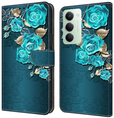 Hoesje Geschikt voor Xiaomi Redmi 15 (4G) | Portemonnee Book Case | Beschermhoes | Magneet Sluiting | Roos Print
