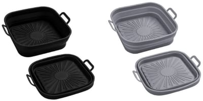 Opvouwbare Airfryer Siliconenvorm 17,5 cm 2-pack
