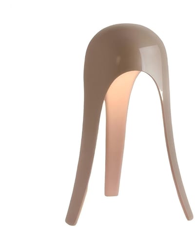 OMNIEXA Tafellamp - Taupe Bruin – Dimbaar & Draadloos – 3 Lichtstanden – LED Designlamp met TouchControl – Elegante Tafellamp voor Woonkamer of Slaapkamer