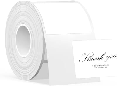 Thijox - Zelfklevende Thermische Etiketband 40mm x 30mm - 250 Stuks/Rol - Zwart op Wit - Ideaal voor Thuis, School, Kantoor en Detailhandel