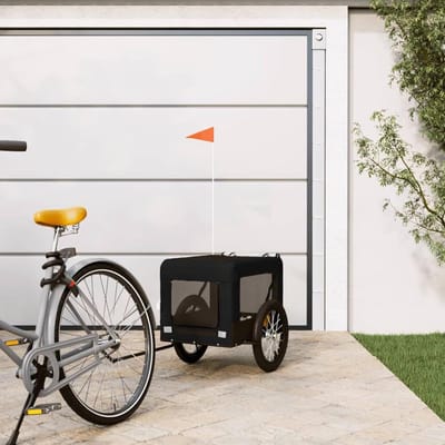 Fietsaanhanger Huisdieren - Hondenkar Fietst - Veilig Vervoer - Waterdichte Hoes - 77 x 54.5 cm - Zwart