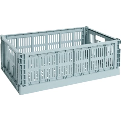 HAY Colour Crate Vouwkrat L recycled - dusty blue