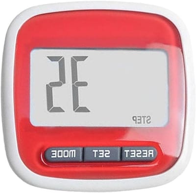 Digitale Stappenteller - Draagbare Meter - Fitness Doelen - Groot Scherm - 5 x 5 x 2.5 cm - Rood
