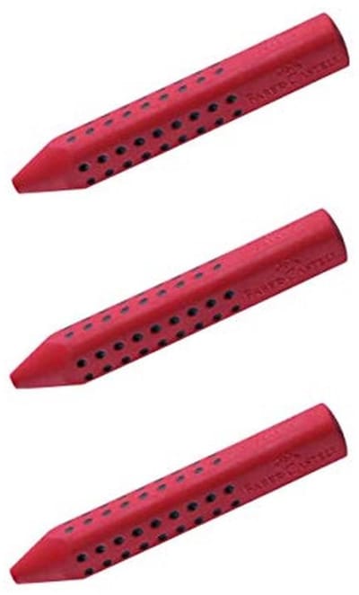 Driehoekige gum Grip 2001 - 3 stuks in het rood