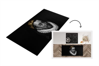 Keukenloper - Loper keuken - Schilderij - Goud - Willem van Oranje - 120x60 cm - Keukenloper vinyl