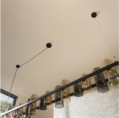 Hanglamp 14L cylinder mixed glass (G9) - Artic zwart