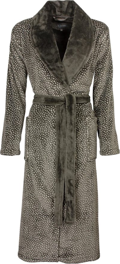 Irresistible Dames badjas - Fleece - Sjaalkraag - Bruin - Maat M