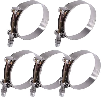 5 Stuks RVS T-Bolt Slangklemmen 70-80mm voor Turbo Inlaat en Intercooler Slangen
