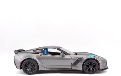 Maisto Chevrolet Corvette - Modelauto - Schaal 1:24 - Grijs/Blauw
