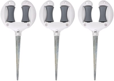 Dailygoods- Slanggeleider - 3 Stuks - Tuinslang Beugel - Effectieve Ondersteuning - Flexibele Draairollen - Bescherming voor Planten - Slangsteun