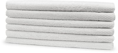 Eleganzzz Gastendoekjes - Set van 6 - Gastendoekje 30x50cm - 420 gr/m2 - 100% Katoen - white