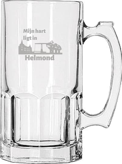 Gegraveerde Bierpul 1ltr Helmond