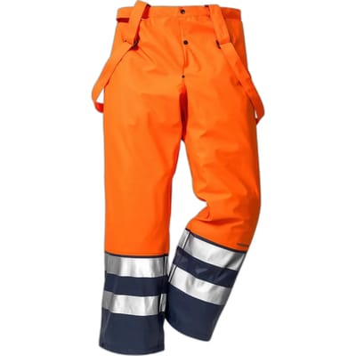 Fristads Hi Vis Regenbroek Klasse 2 2625 Rs - Hi-Vis oranje/marineblauw - 2XS