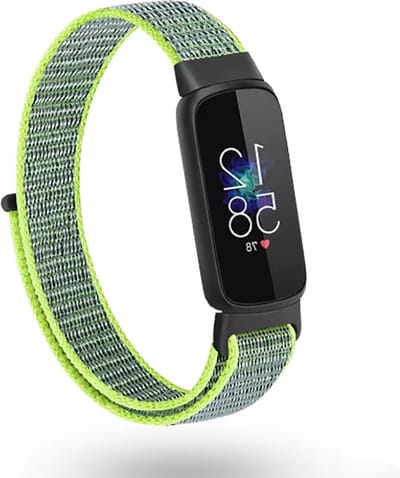 Actie4you® - Nylon Smartwatch bandje - Geschikt voor Fitbit Luxe - Nylon Bandje - Horlogeband - Polsband - Armband - Grijs Groen