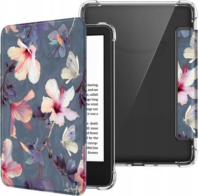 Transparante Tablet Hoes met Klep voor 6'' E-reader - Hibiscus Design