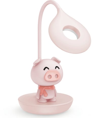 Luxus Europe - Nachtlamp Kinderkamer Piggy Mini Roze - Draadloos LED Nachtlampje Kinderen - USB-C Oplaadbaar - Decoratieve Tafellamp