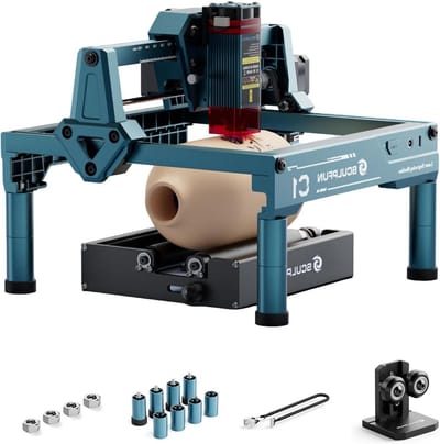 Mini Lasergraveermachine - Draagbare Graveur - Objecten Personaliseren - Zeer Nauwkeurige Positionering - 150 x 130 mm - Zwart