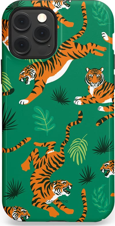 Casetastic Hoesje Geschikt voor Apple iPhone 12/12 Pro Magsafe - Stijlvolle Beschermende Duo-layer Case - Oerwoudkracht