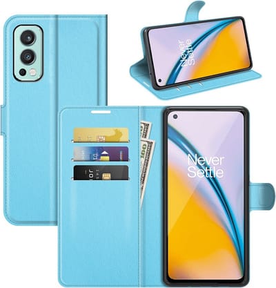 Coverup Hoesje - Geschikt voor OnePlus Nord 2 Hoesje - Coverup Book Case - Lichtblauw