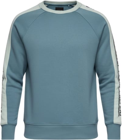 OMBRE Sweater - Regular Fit - Katoen - Lange Mouw Donkerturquoise S