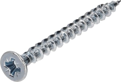 Houtschroef. 3.5 x 40mm. lang. Platkop-Kruiskop-PZD-2. Verzinkt. 200 stuks Spaanplaatschroef. Ifix.