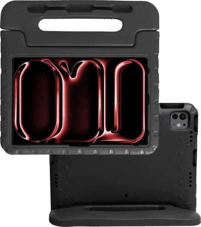 Hoes - Geschikt voor Apple iPad Pro (2024/2025) - 13 inch - Kinderhoes Shockproof Bumper - Kidsproof Case - Tablet Hoesje - Kinder Hoes Cover - Zwart