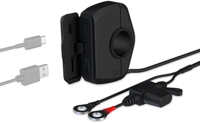 Oxford dubbele waterdichte USB lader met afdekklep, kan mooi geïntegreerd naast het handvat, voor zowel voor A als C aansluiting