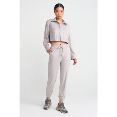 Faux Suede Joggingbroek