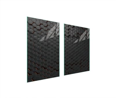TMK ArtDeko - Beschermende Glazen Plaat - 65x52 cm - Zwart